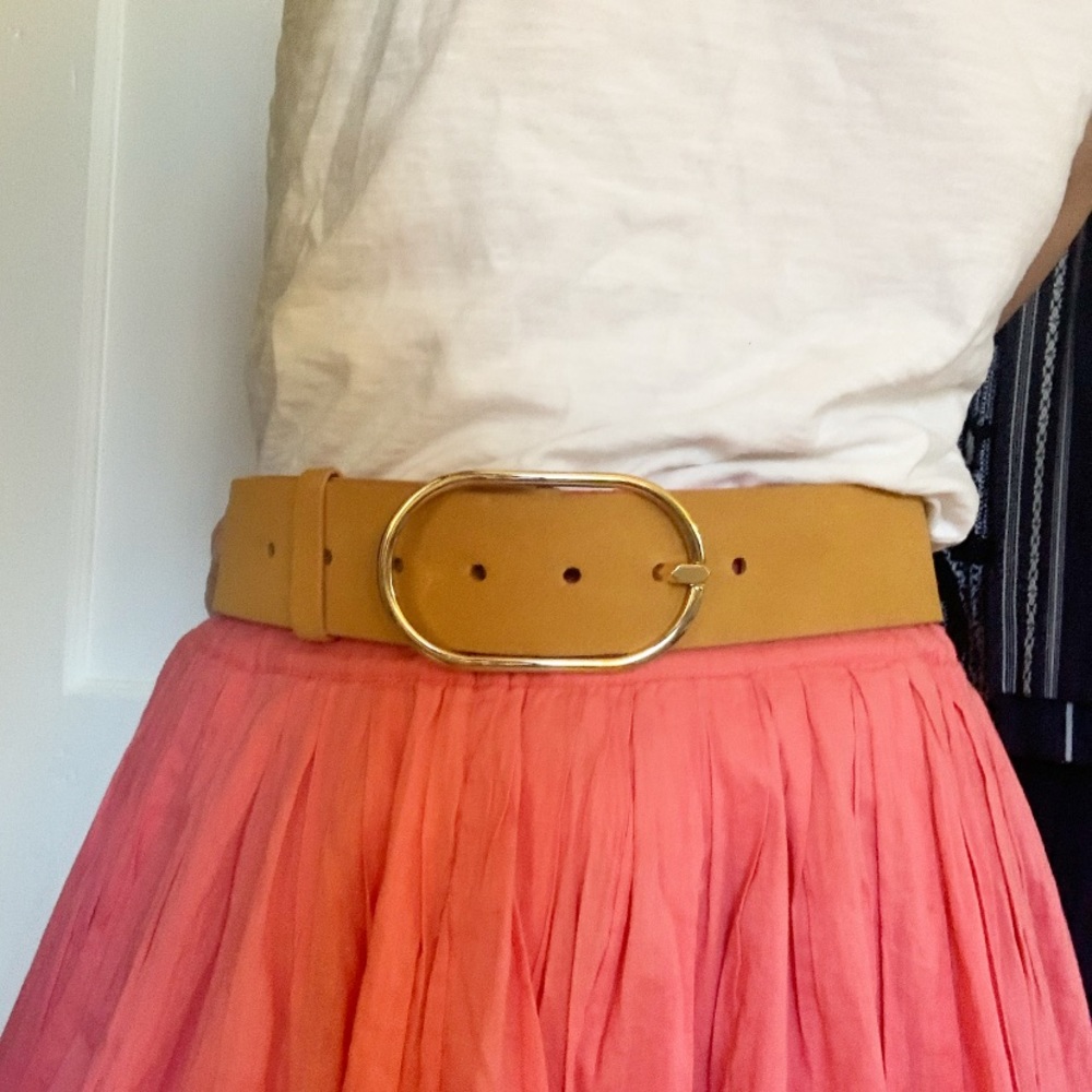 FRAME Grand Oval suede belt
